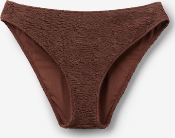 CALZEDONIA Bikini Bottoms 'Crinkle Waves' in Brown: front