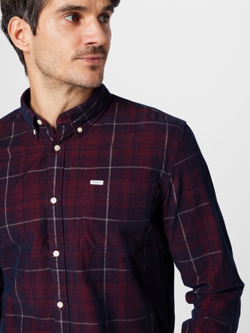 Pepe Jeans Regular fit Button Up Shirt 'Freshfield' in Red
