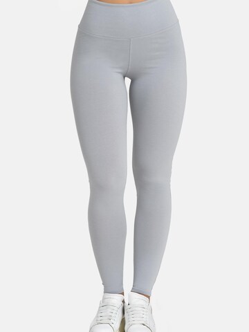 Evoni Slimfit Leggings 'aus Baumwolle mit hohem Bund'‌‌‌ in Grau