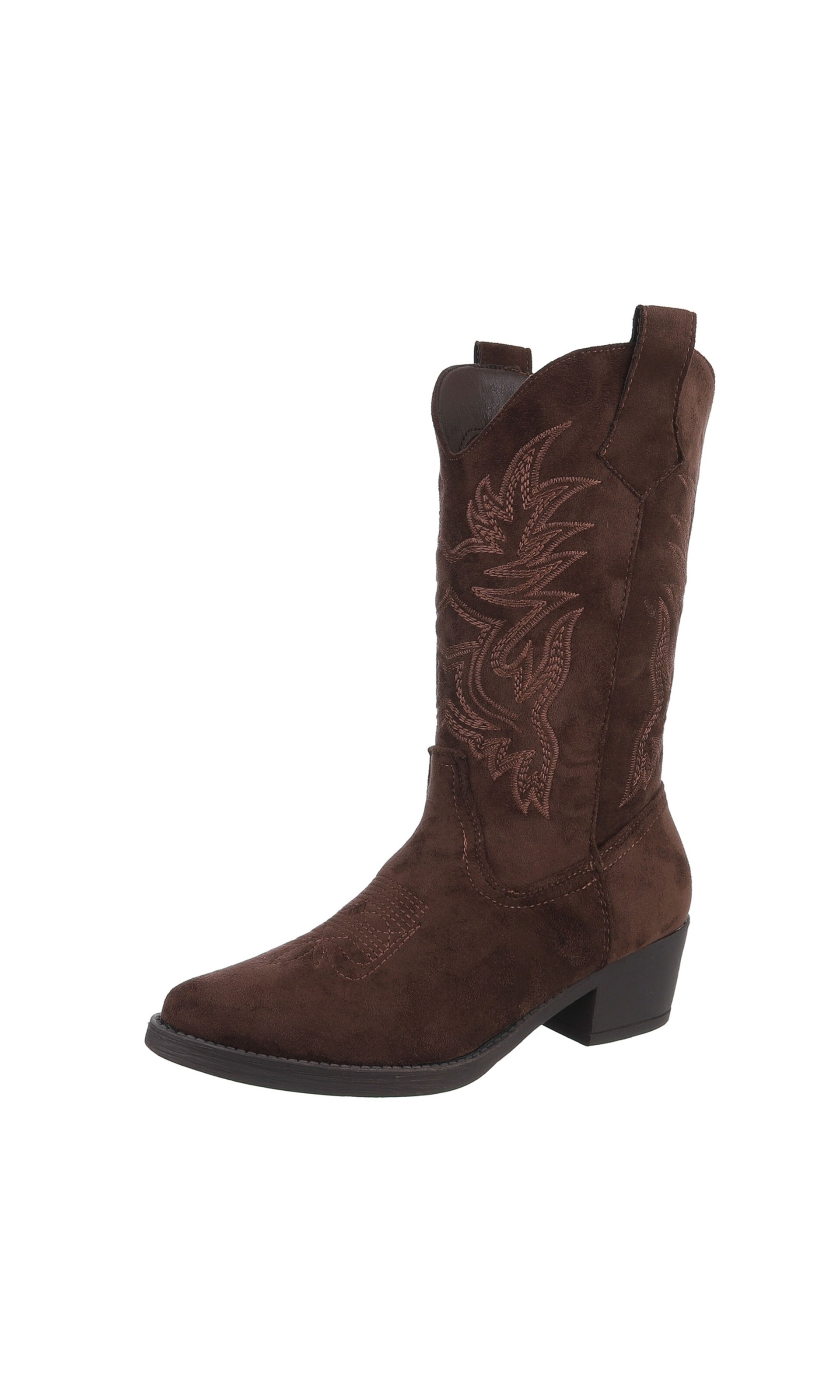 Ital-Design Cowboystiefel in Braun: Vorderseite
