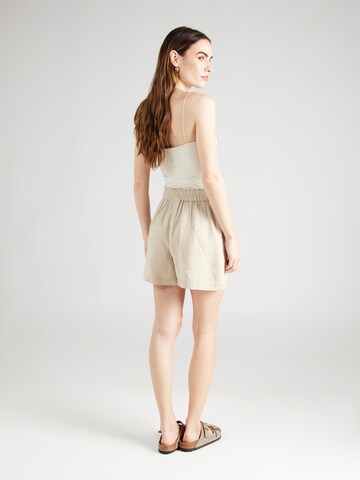 VILA Loose fit Trousers 'Lania' in Beige