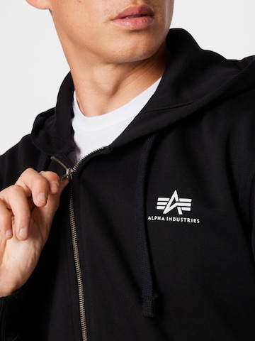 ALPHA INDUSTRIES Sweat jacket in Black