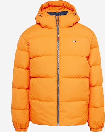 Tommy Jeans Winter Jacket 'ESSENTIAL' in Orange: front