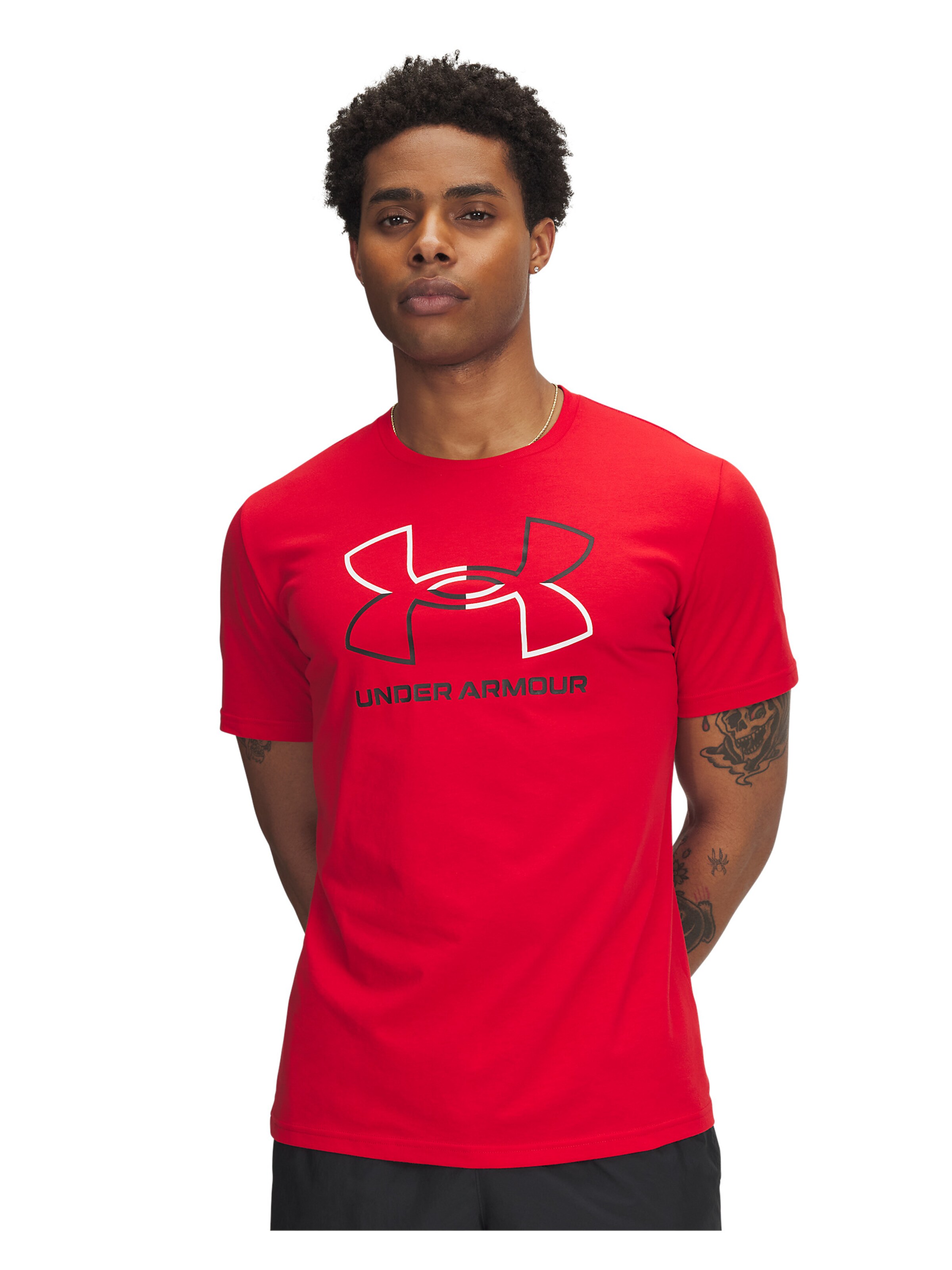 UNDER ARMOUR Functioneel shirt 'Foundation' in Rood: voorkant