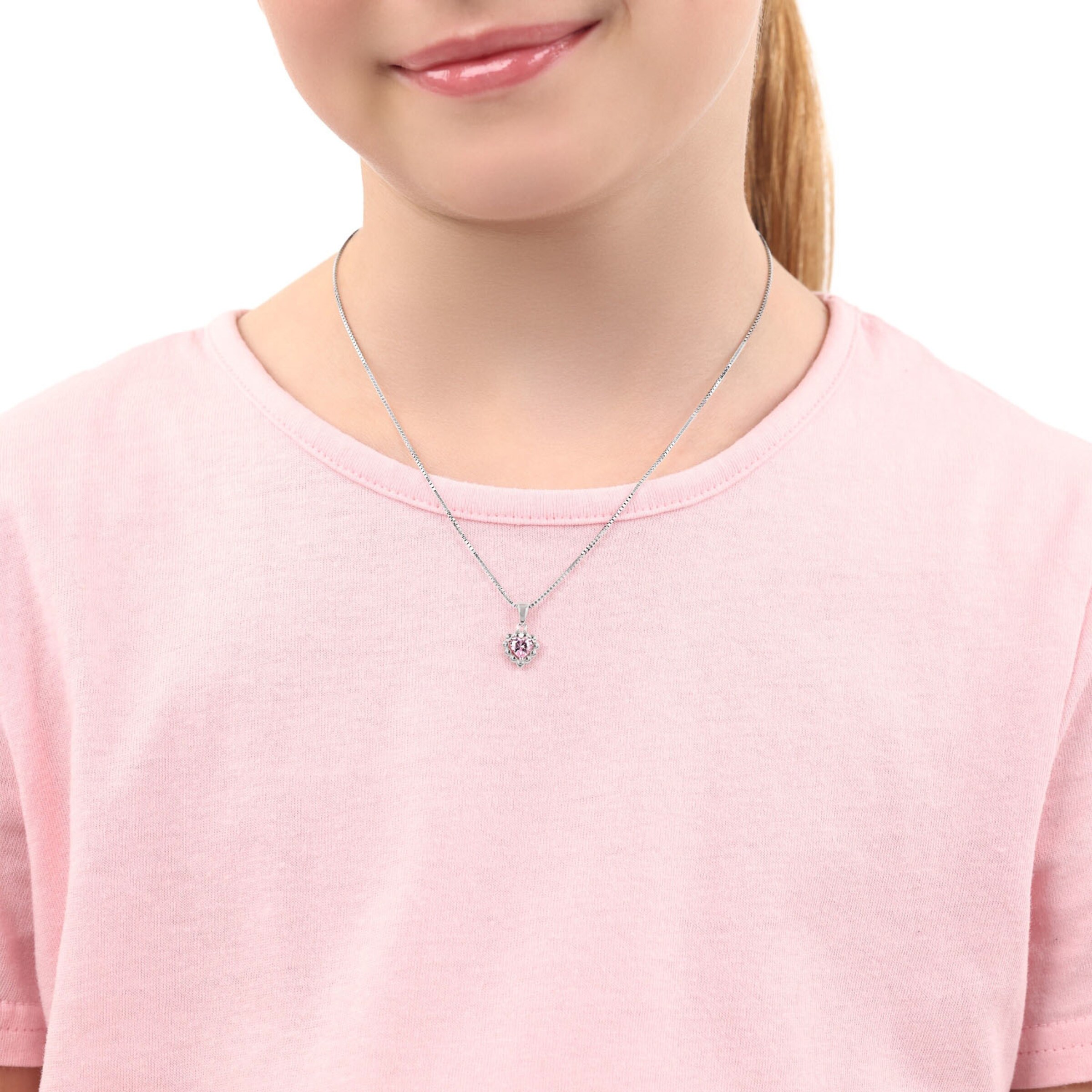 AMOR Necklace in Silver: front