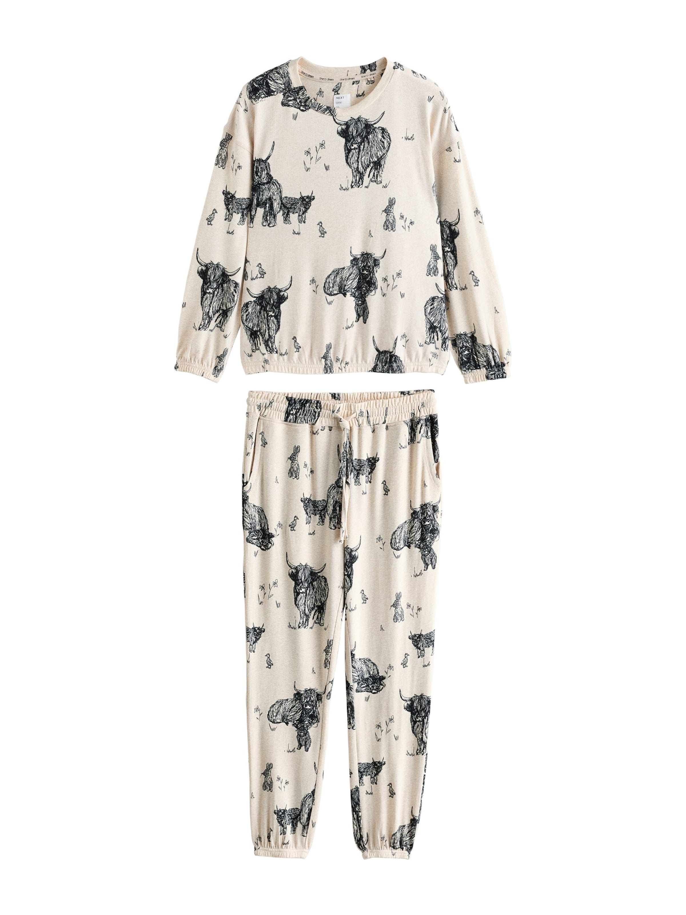 Next Пижама в Бежевый: спереди