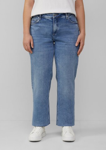 QS Regular Jeans in Blauw: voorkant