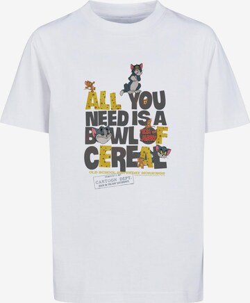 ABSOLUTE CULT T-Shirt 'Tom And Jerry - All You Need Is' in Weiß: predná strana