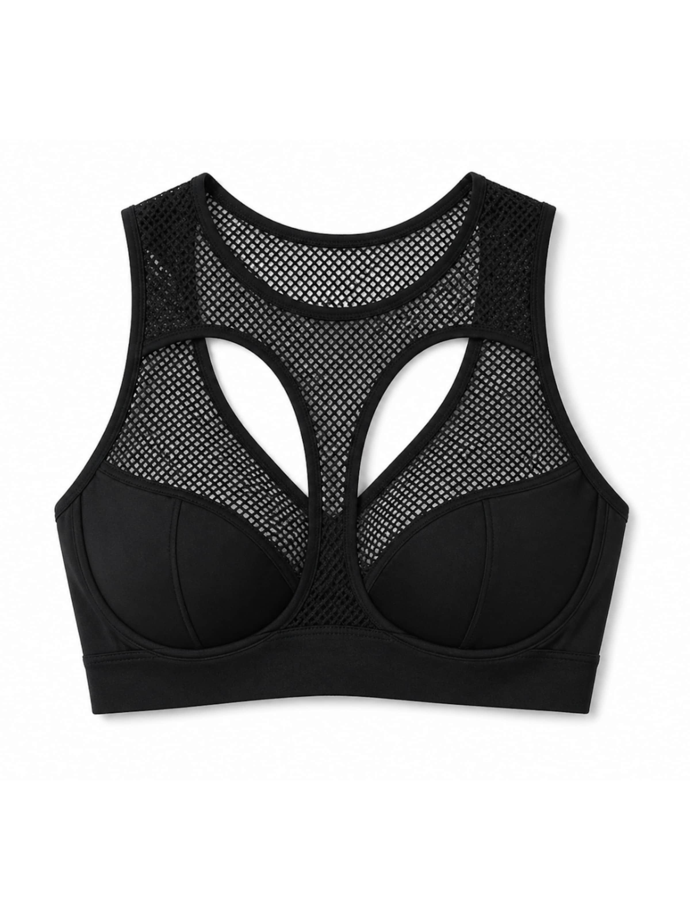 MILENKA Classic Sports bra in Black: front