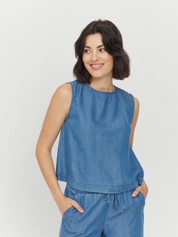 mazine Top 'Iba' in Blue: front