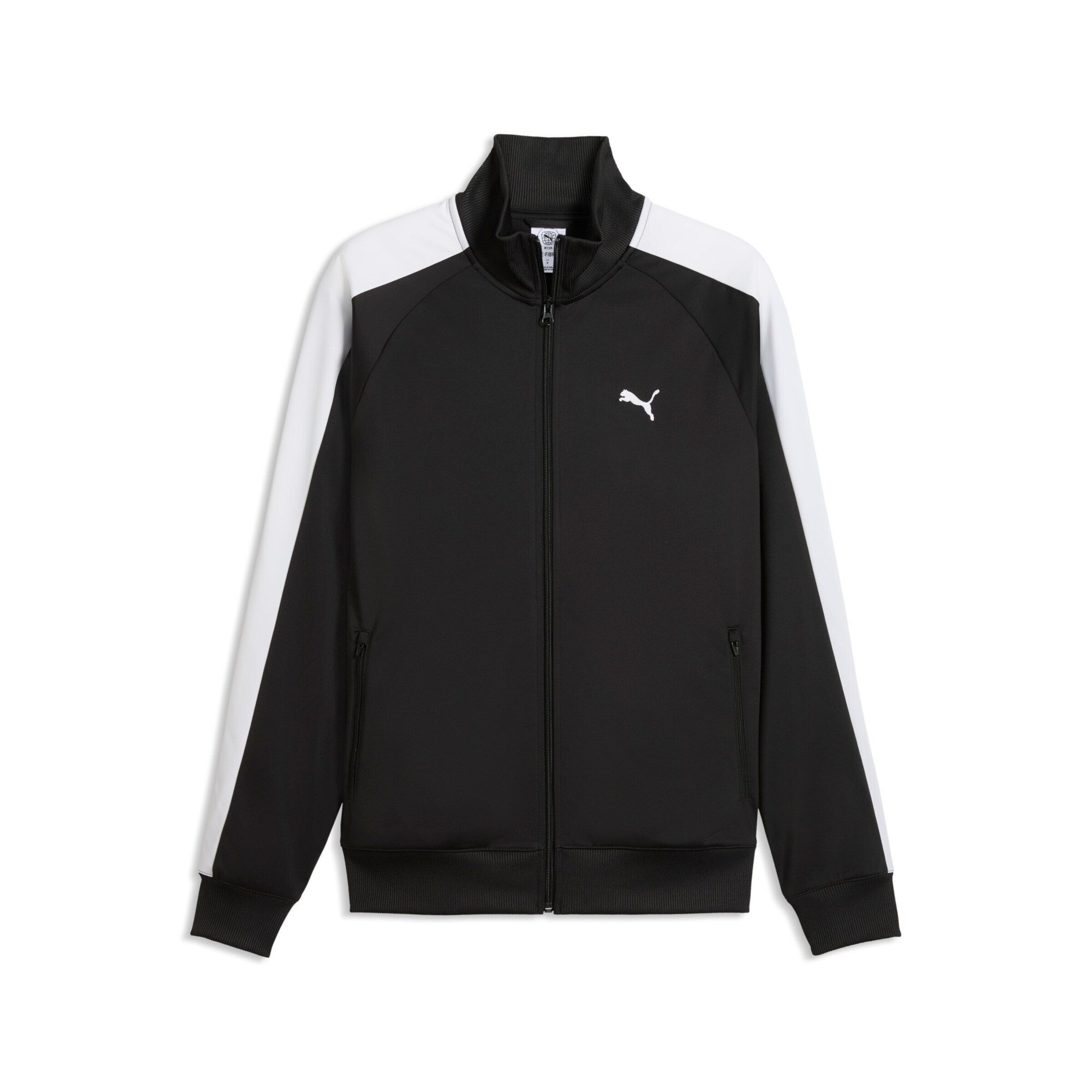PUMA Athletic Jacket in Black: front