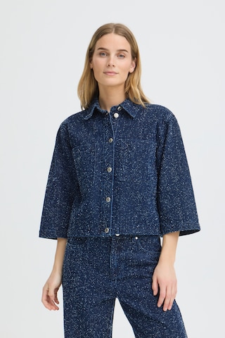 Veste mi-saison Pulz en bleu : devant