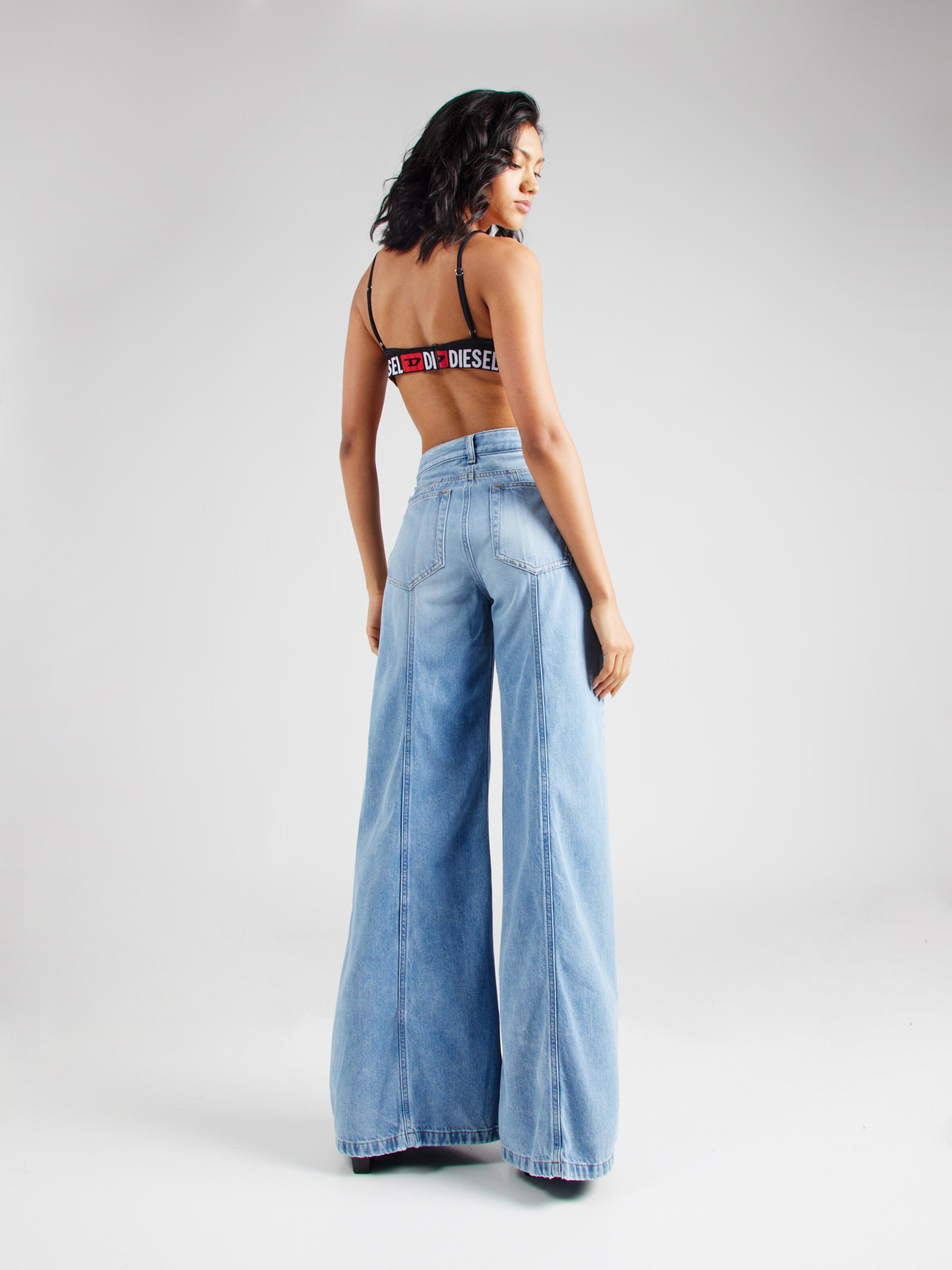 DIESEL Wide leg Jeans AKII in Blue Denim ABOUT YOU