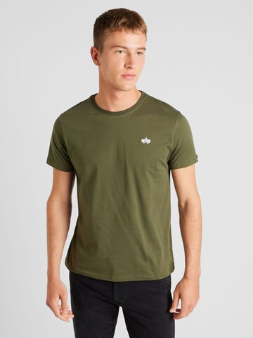 ALPHA INDUSTRIES Μπλουζάκι σε πράσινο: μπροστά