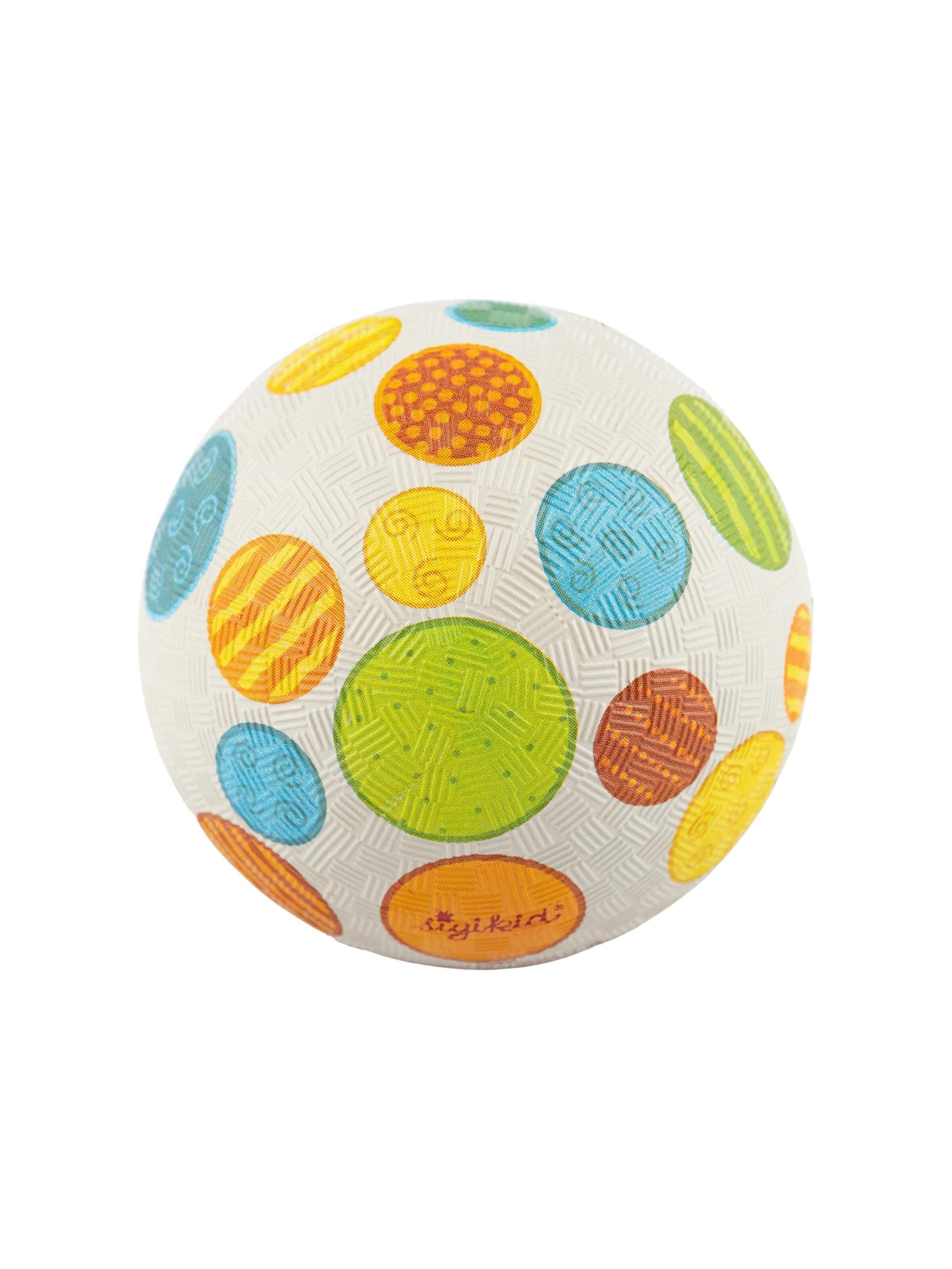 SIGIKID Ball 'Mini-Kautschuk Ball Patchwok' in Grey: front