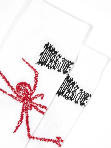 Wasted Paris - Calcetines 'Socks Phobia White' en blanco
