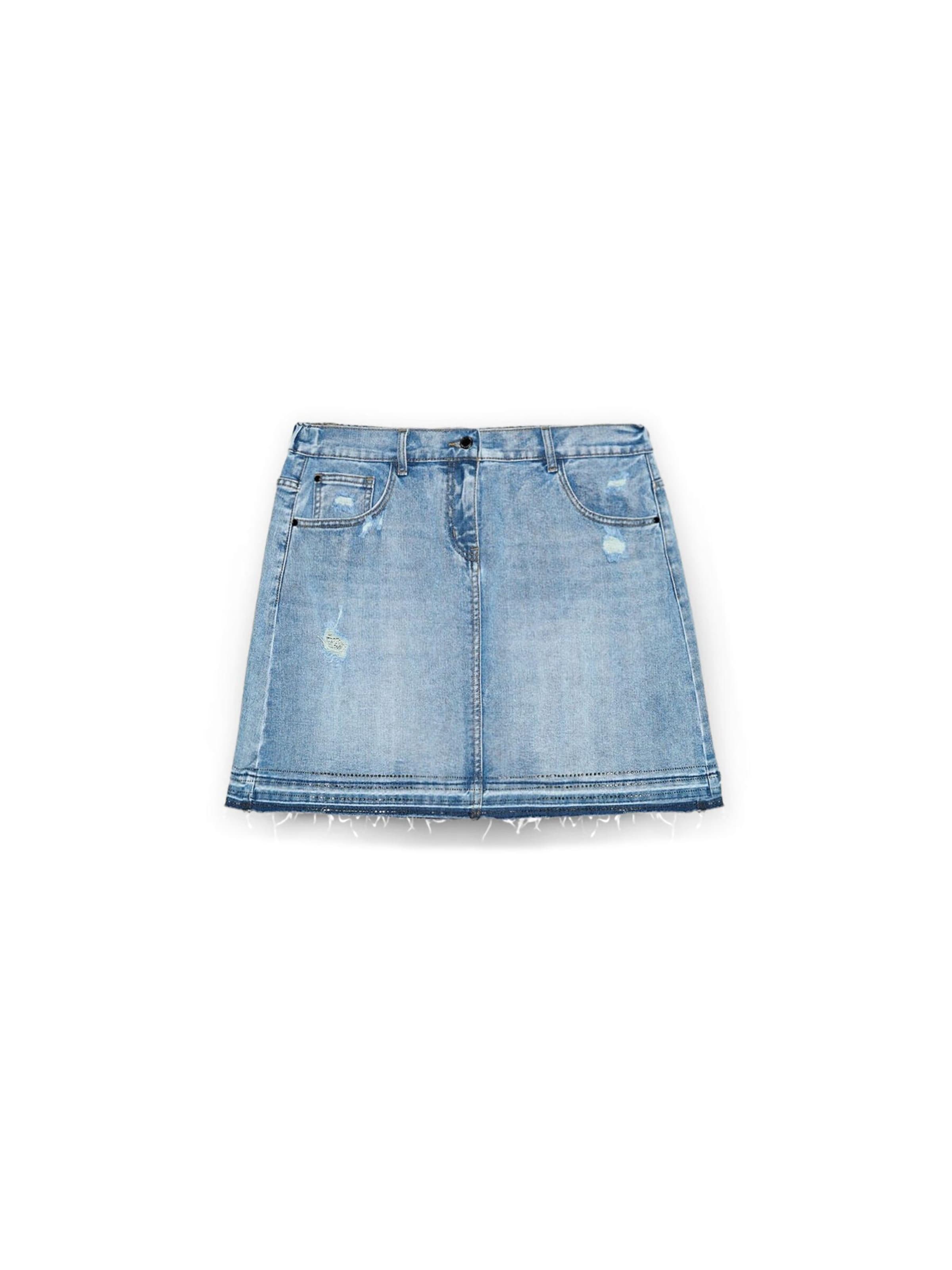 Fiorella Rubino Rok in Blauw: voorkant