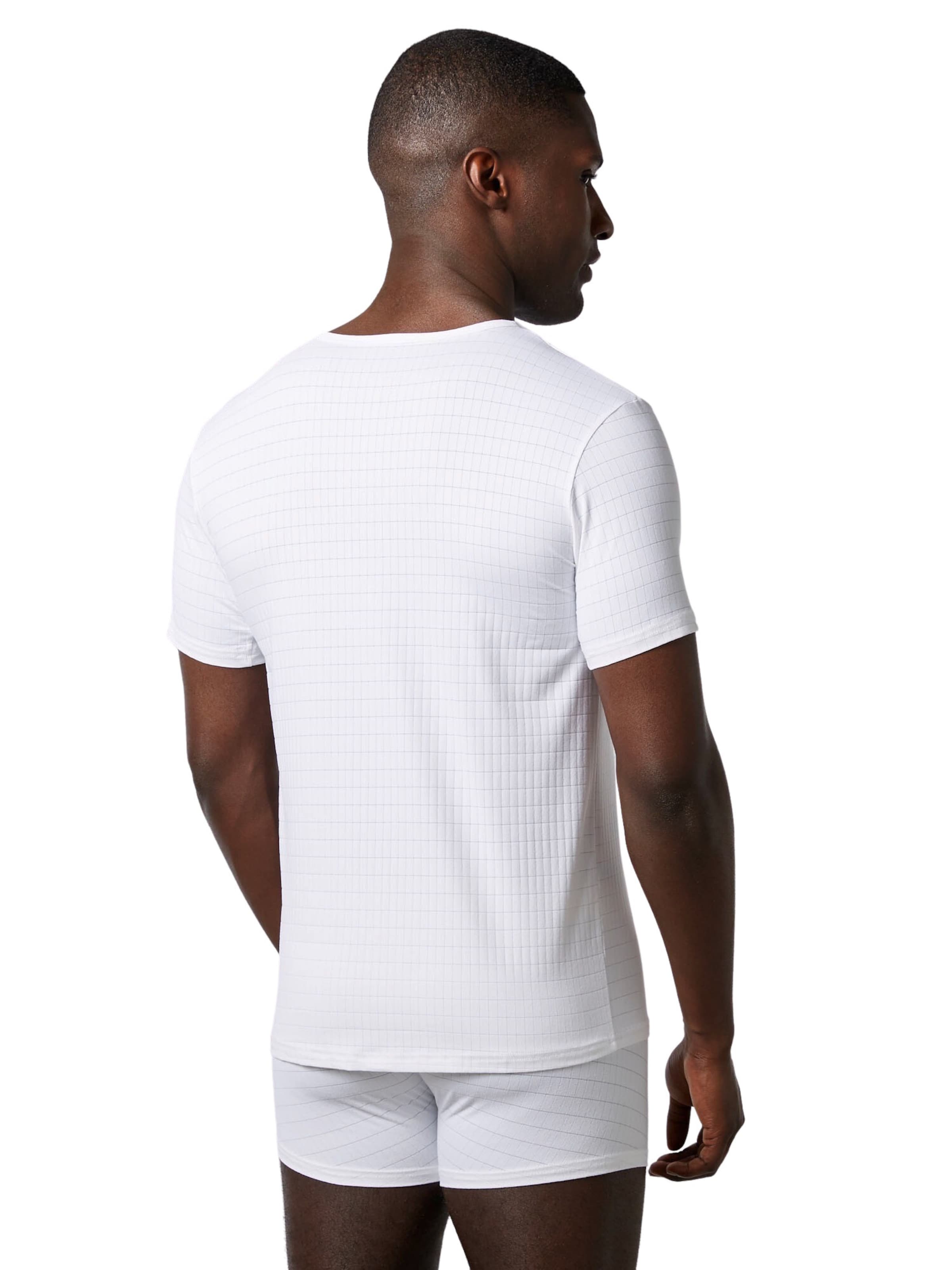 T-Shirt 'Check Line 2.0' Bruno Banani en blanc