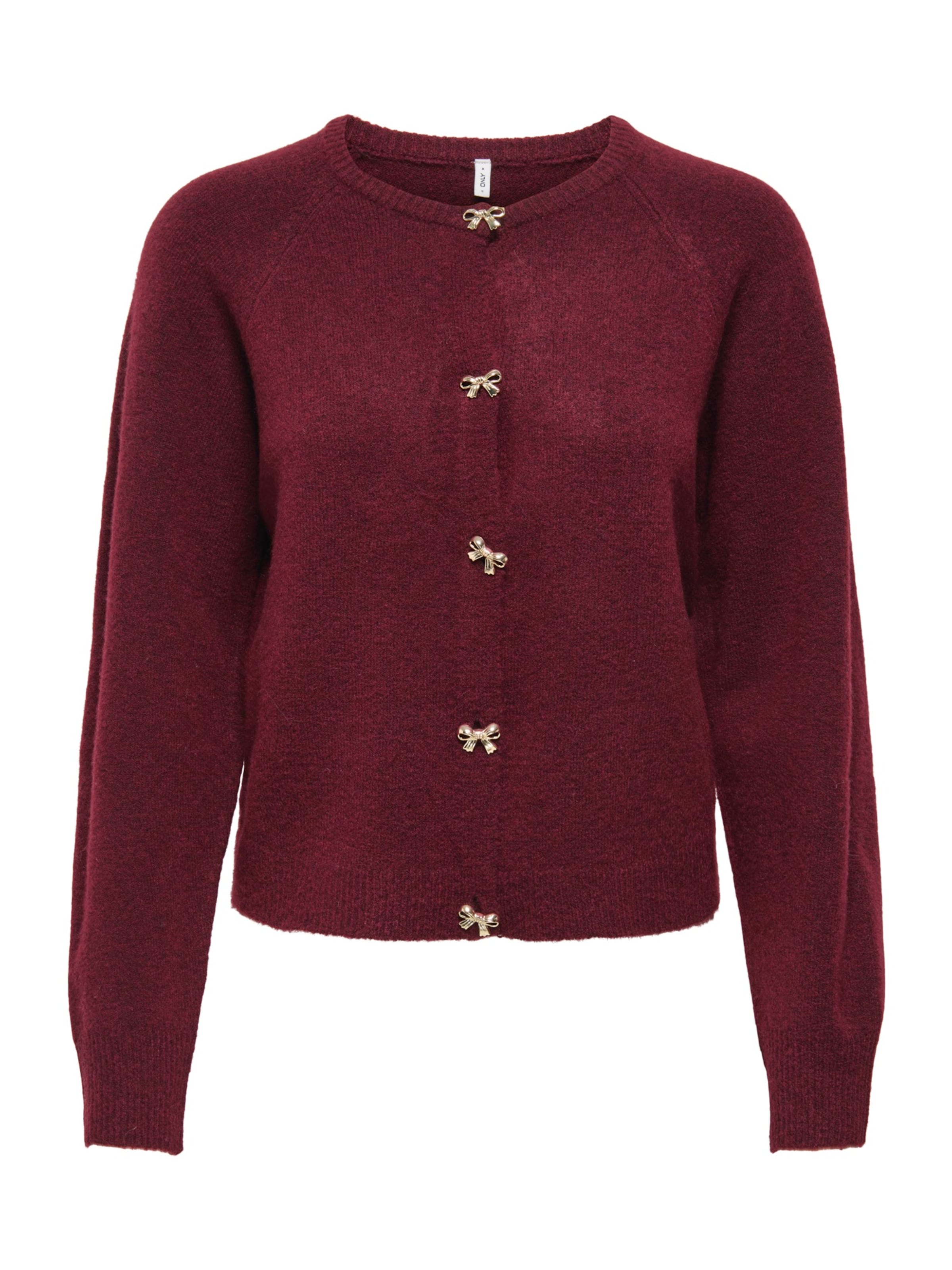 ONLY Πλεκτή ζακέτα 'ONLTorino' σε κόκκινο κρασί, Άποψη προϊόντος