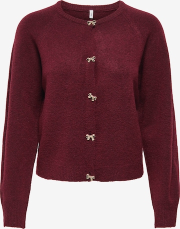 ONLY Плетена жилетка 'ONLTorino' в червено: отпред