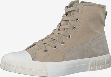 s.Oliver Sneakers hoog in Beige: voorkant