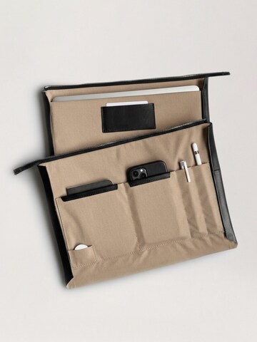 NEGOTIA Leather Laptoptas 'Notion 14 inch' in Zwart