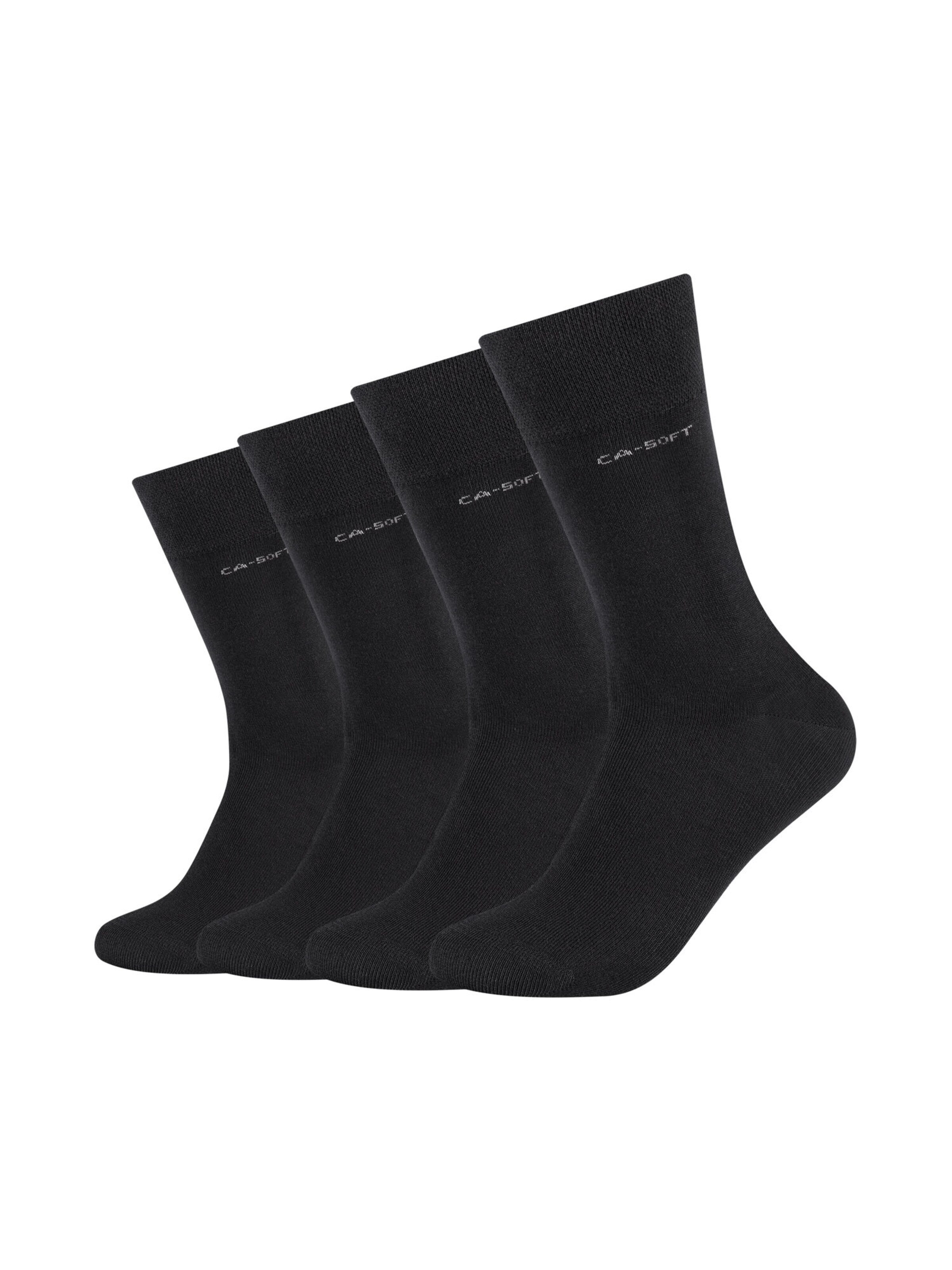 camano Socken in Schwarz: Vorderseite
