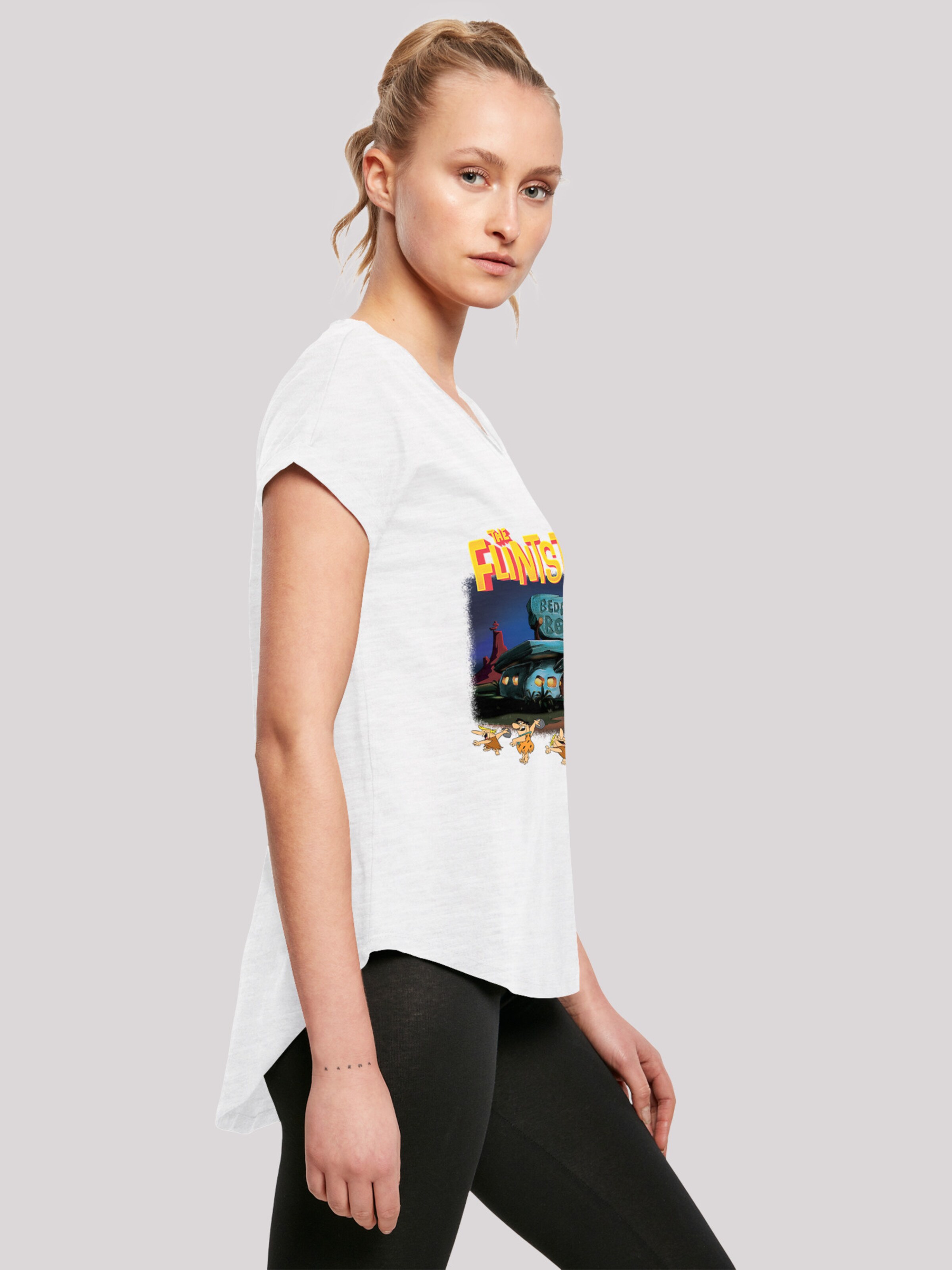 Frauen Shirts & Tops F4NT4STIC Shirt 'Die Familie Feuerstein' in Weiß - HT31747 Frauen Shirts & Tops F4NT4STIC Shirt 'Die Familie Feuerstein' in Weiß - HT31747