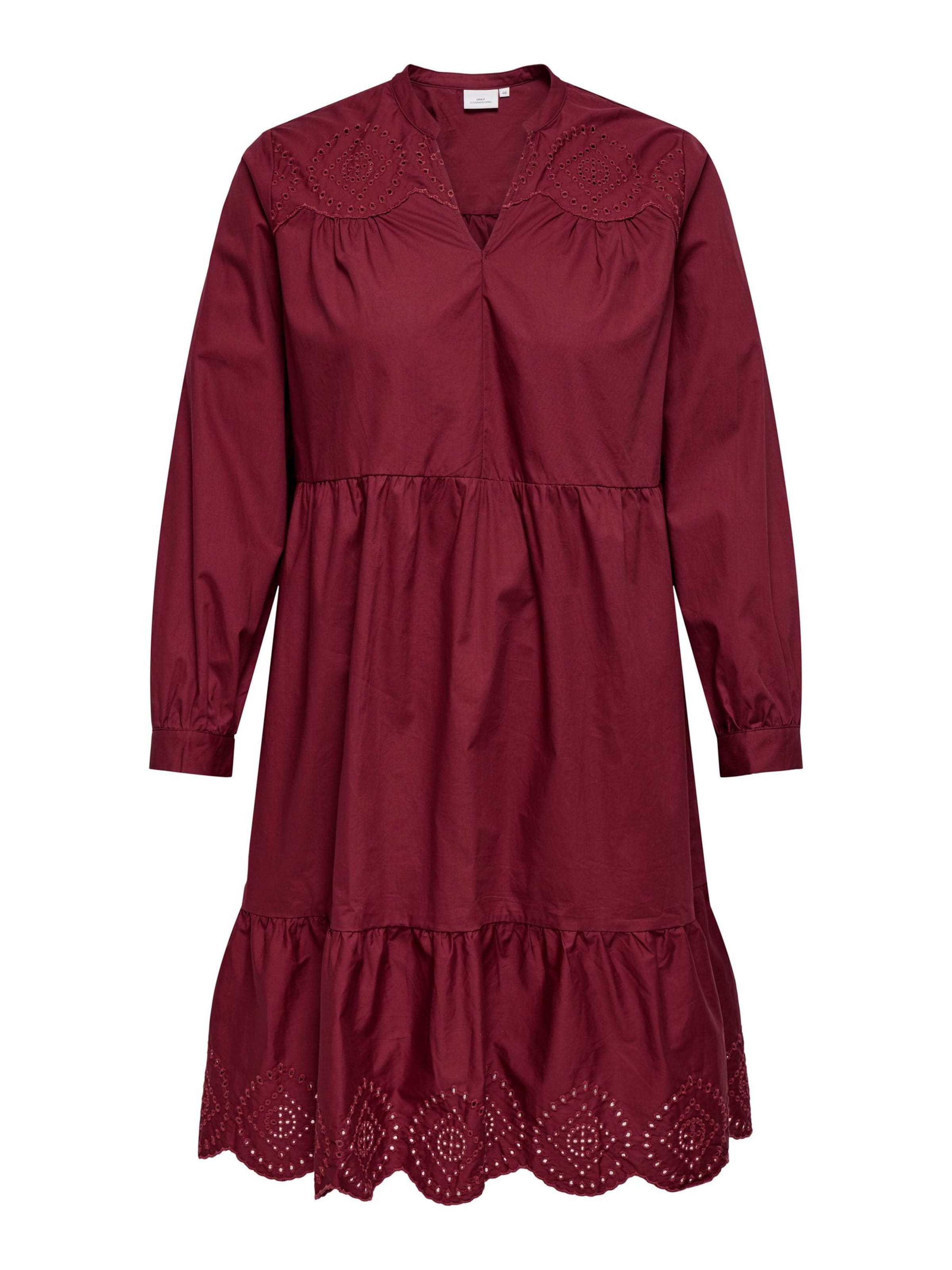 ONLY Carmakoma - Vestido camisero en rojo: frente