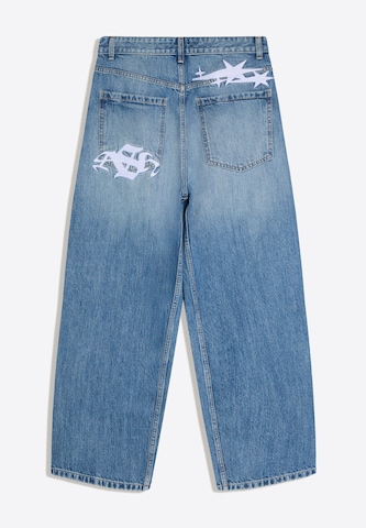 Bershka Barrel Jeans i blå