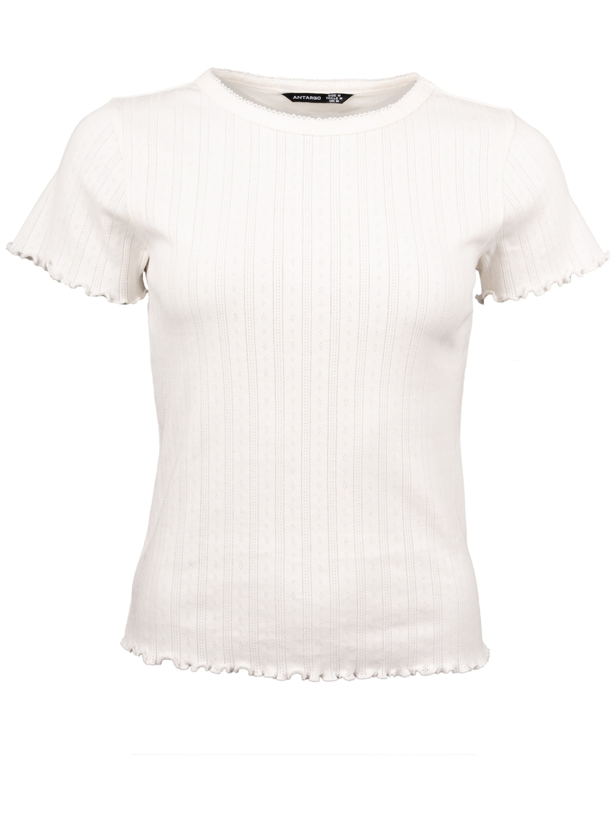 Antargo Shirt 'Women´s Ajour T-Shirt' in White: front