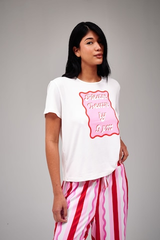 Loungeable Pyjama ' Please Leave By 9pm' in Pink