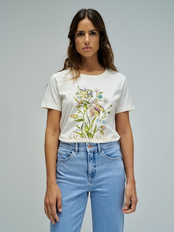 T-shirt Salsa Jeans en beige : devant