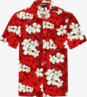 Coupe regular Chemise 'Hawaiihemd "Classic Red"' Hawaiihemdshop.de en rouge : devant