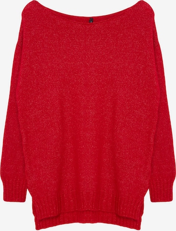 TrendyolPulover - crvena boja: prednji dio