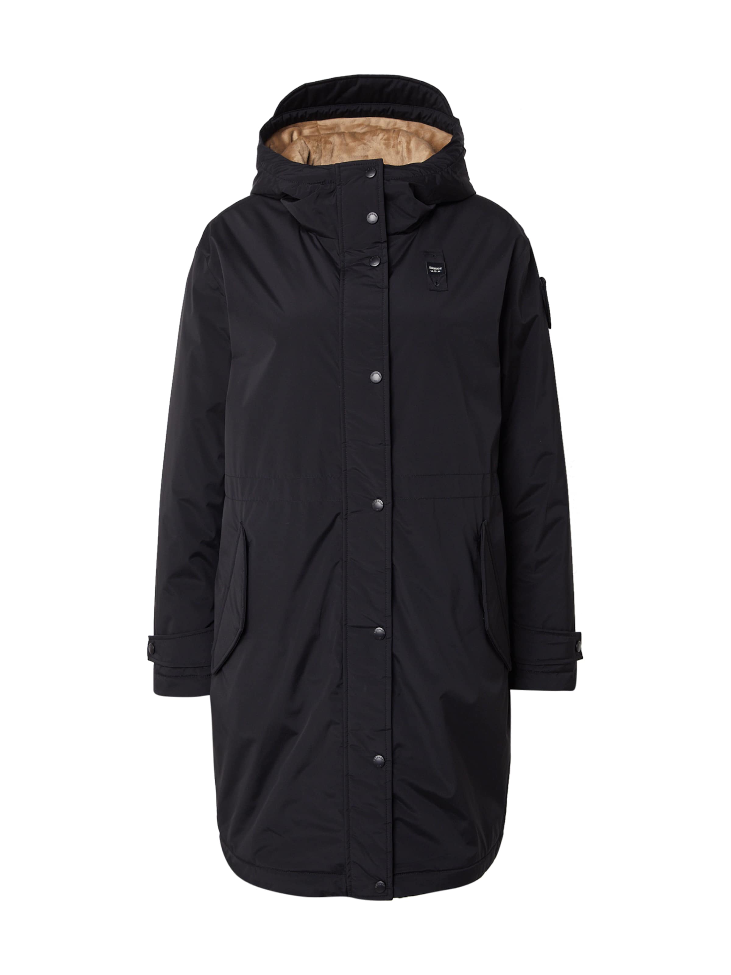 Blauer.USA Zimný kabát 'Payne' - Čierna: predná strana