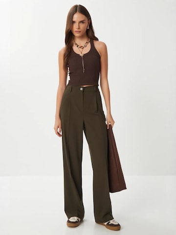 Pantalon à pince Happiness İstanbul en vert