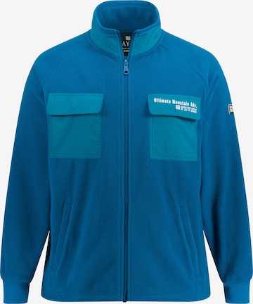 JAY-PI Athletic Fleece Jacket in Blue: front