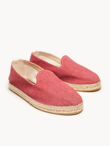 Alhamas Espadrilles 'Alpargata Plana' in Rood