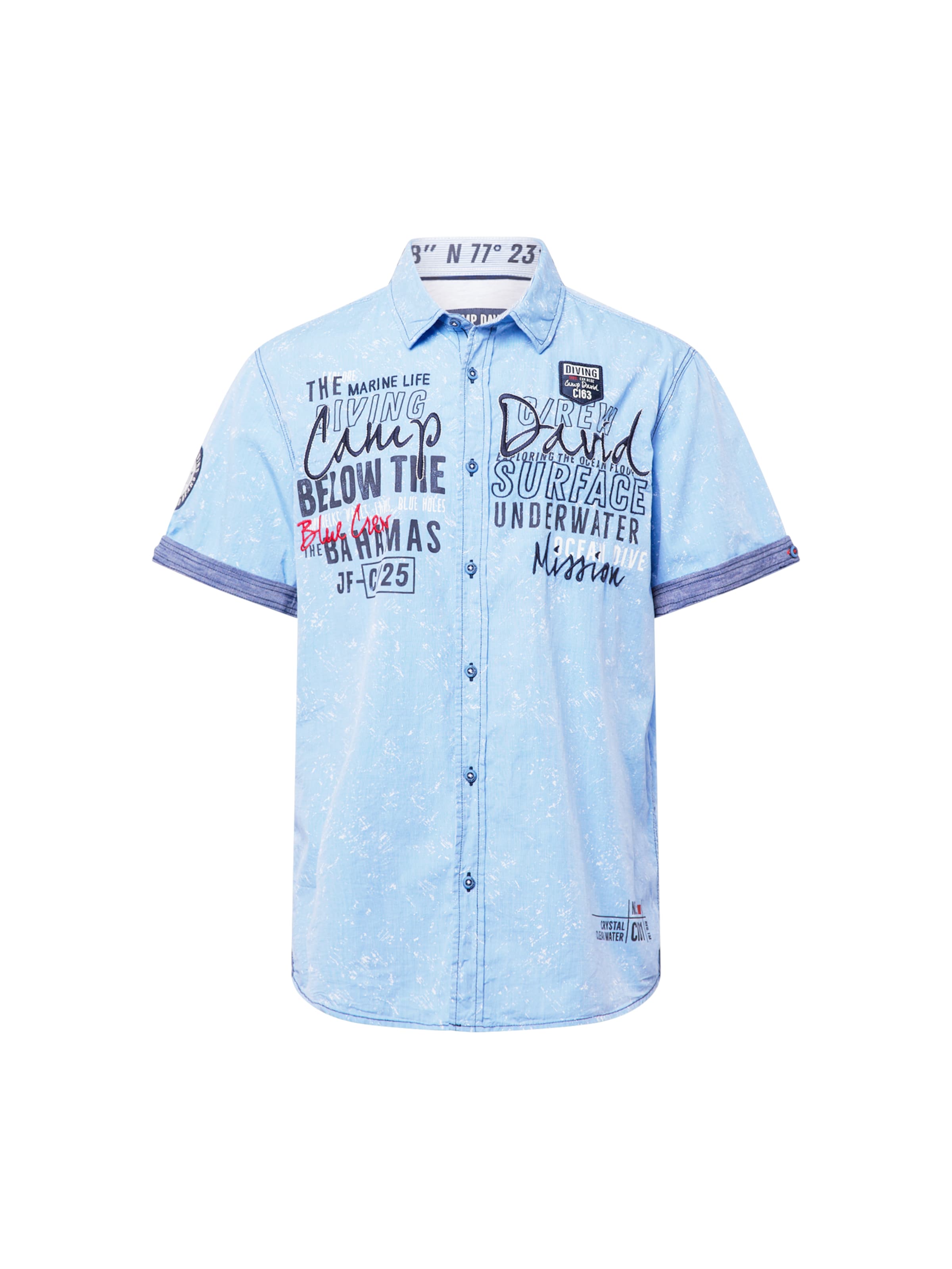 CAMP DAVID Slim fit Overhemd in Blauw: voorkant