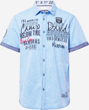 Coupe regular Chemise CAMP DAVID en bleu : devant