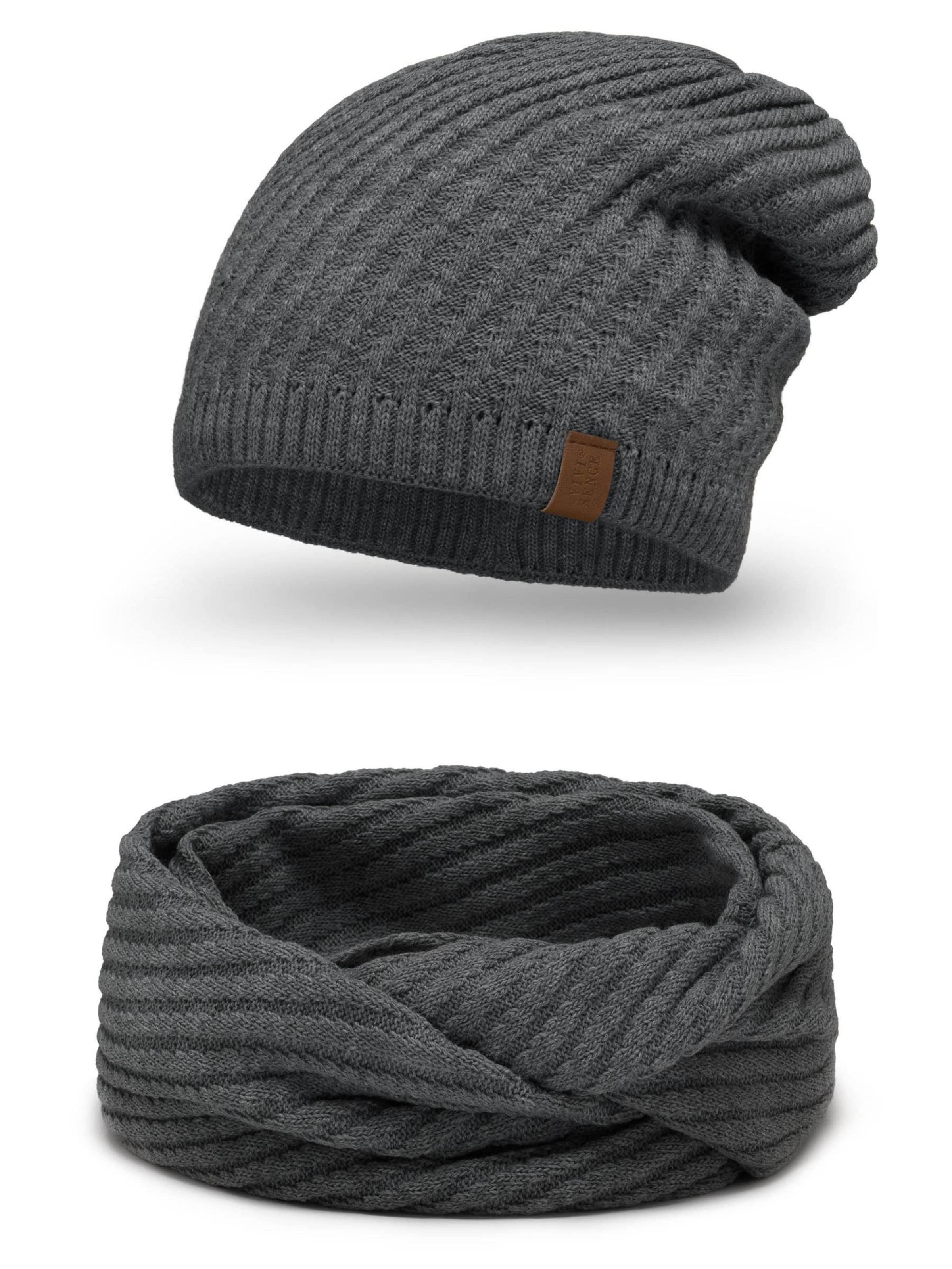 Vivisence Mütze '7017 Set'‌‌‌‌‌‌‌ in Grau: Vorderseite
