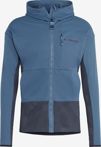 ADIDAS TERREX Athletic Fleece Jacket 'Zupahike' in Blue: front