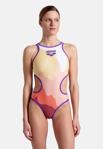 ARENA Bustier Strój kąpielowy sportowy 'ONE MORNING' w kolorze mieszane kolory: przód