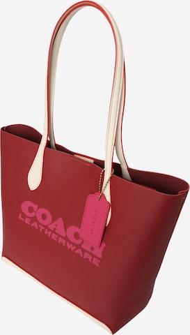 COACH Shopper in Rood: voorkant