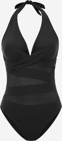 MEETWEE Classic Swimsuit in Black: front
