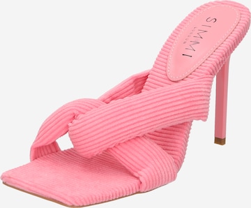 Simmi London Mules 'ELODIE' in Pink: front