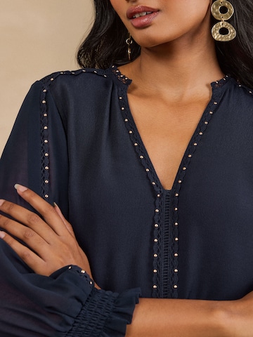 love & roses Bluse in Blau