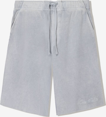 BershkaBaggy Hlače - siva boja: prednji dio