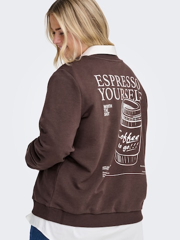 Sweat-shirt 'CARSONNY' ONLY Carmakoma en marron